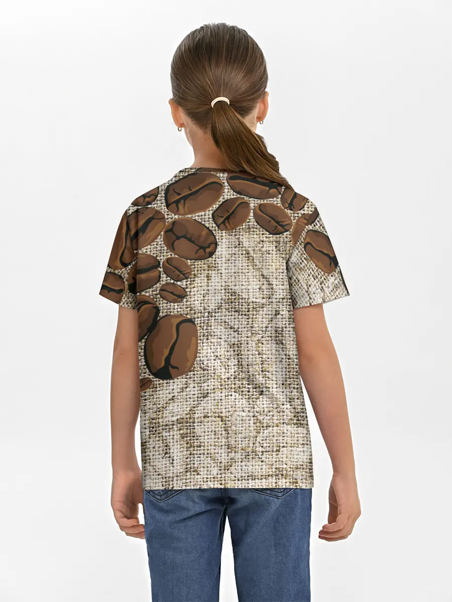 Детская базовая футболка / Кофейные зёрна