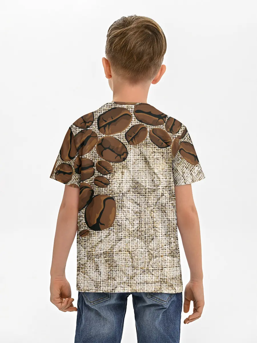 Детская базовая футболка / Кофейные зёрна