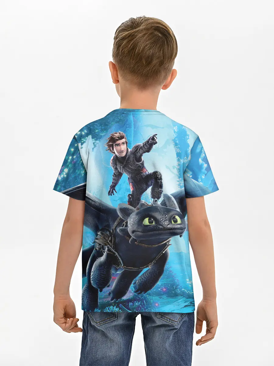 Детская базовая футболка / Как приручить дракона 3