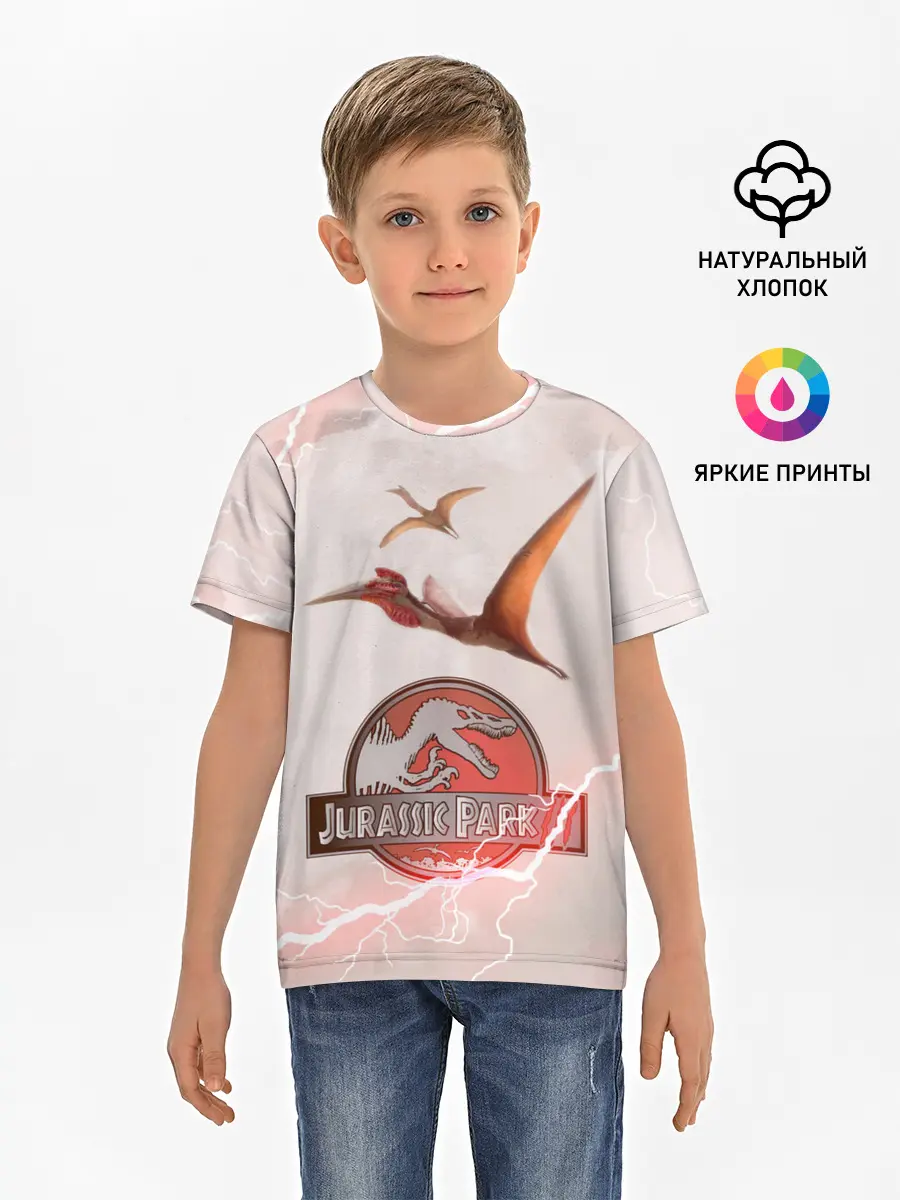 Детская базовая футболка / Птеродактили | Мир Юрского Периода