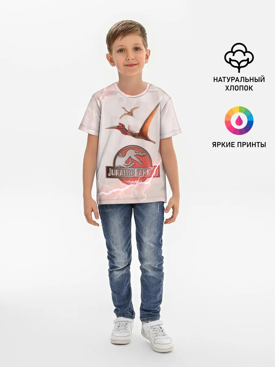 Детская базовая футболка / Птеродактили | Мир Юрского Периода