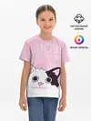 Детская базовая футболка / котик штош