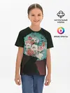 Детская базовая футболка / Girl in flowers