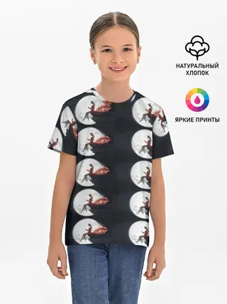 Детская базовая футболка / Лунная девушка