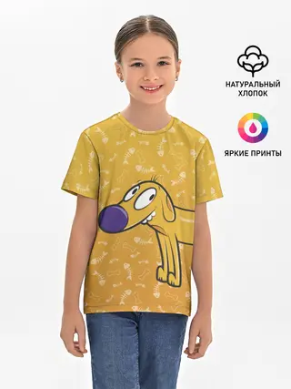 Детская базовая футболка / КОТОПЕС | Пес спереди