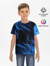 Детская базовая футболка / BLUE FIRE FLAME