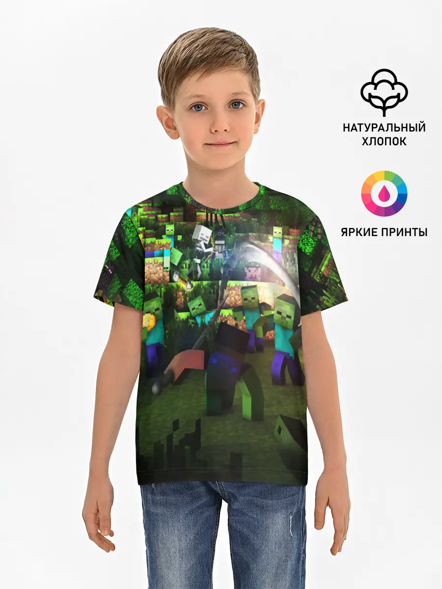 Детская базовая футболка / MINECRAFT Creeper