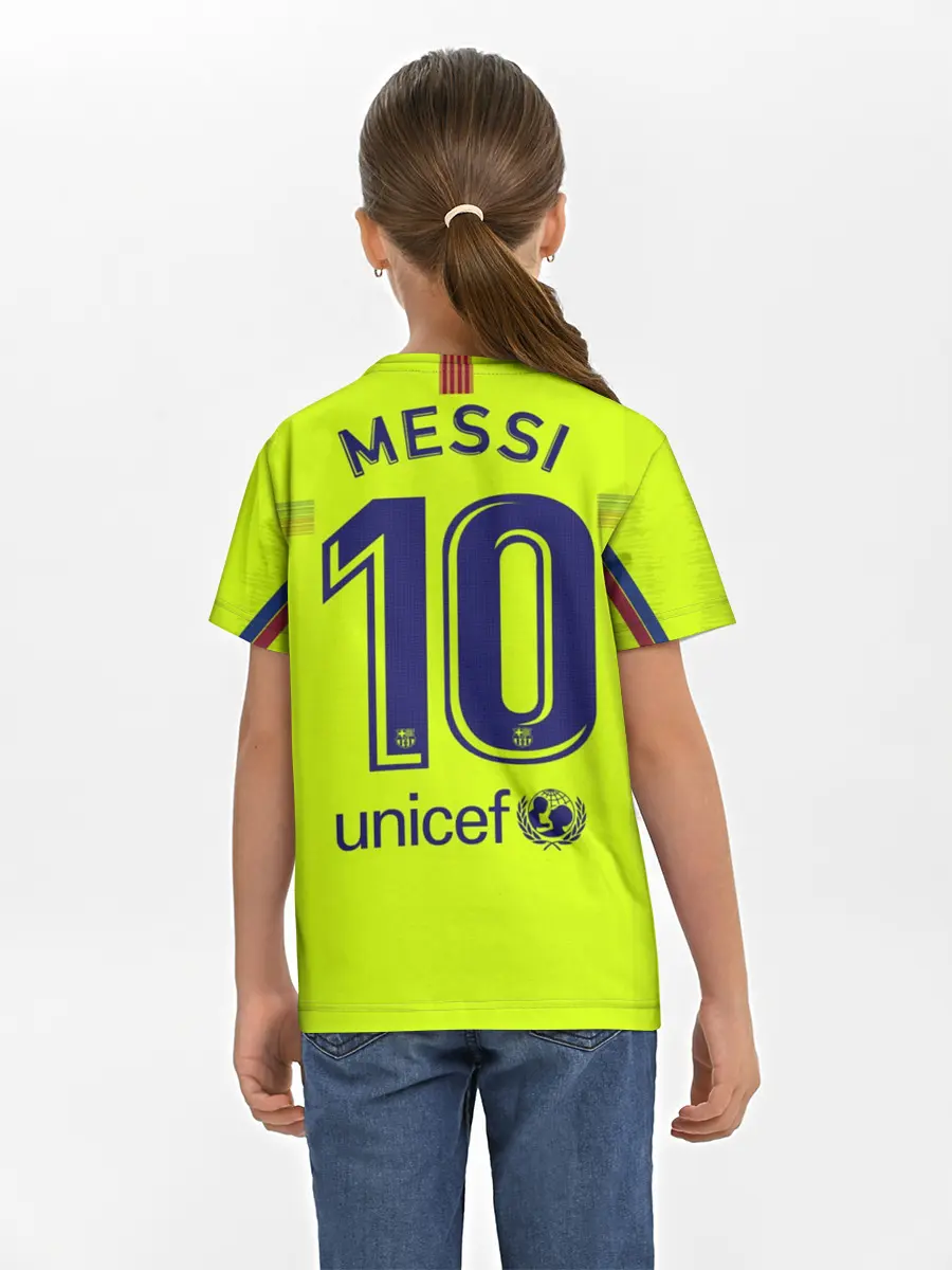 Детская базовая футболка / Messi away 18-19