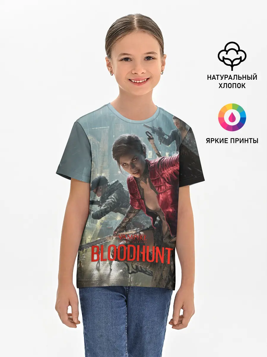 Детская базовая футболка / Vampire: The Masquerade - Bloodhunt