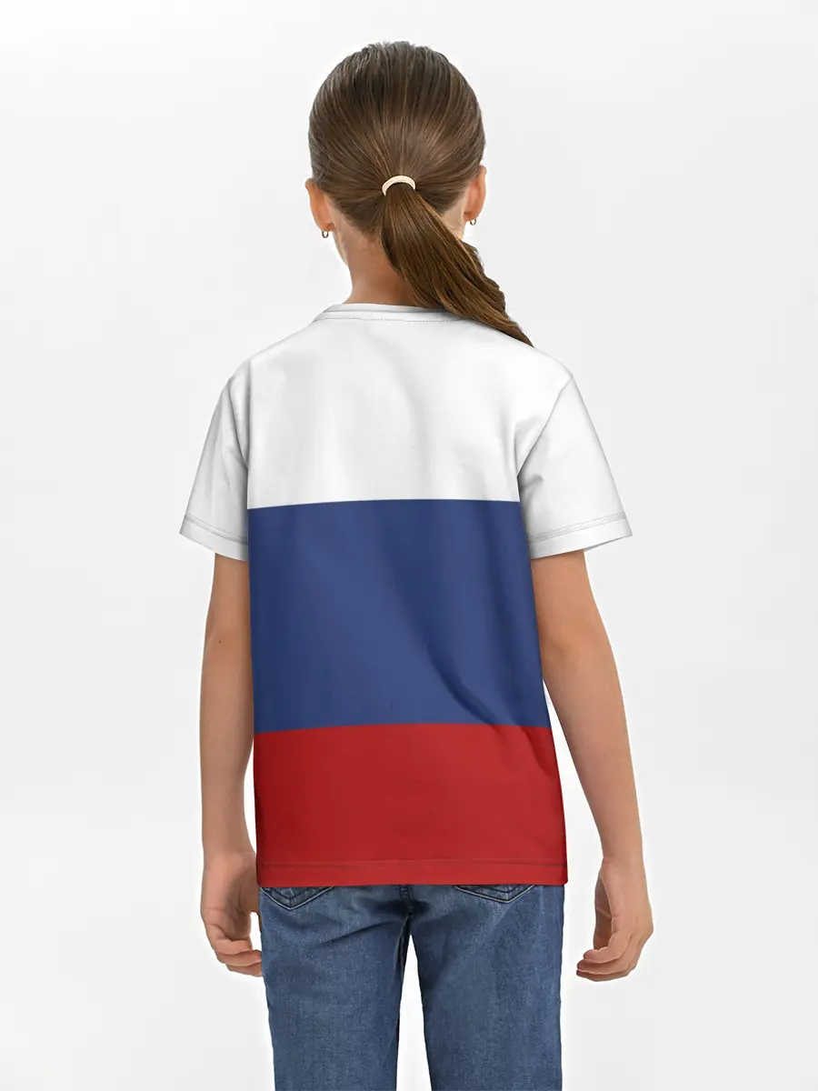 Детская базовая футболка / Россия Триколор