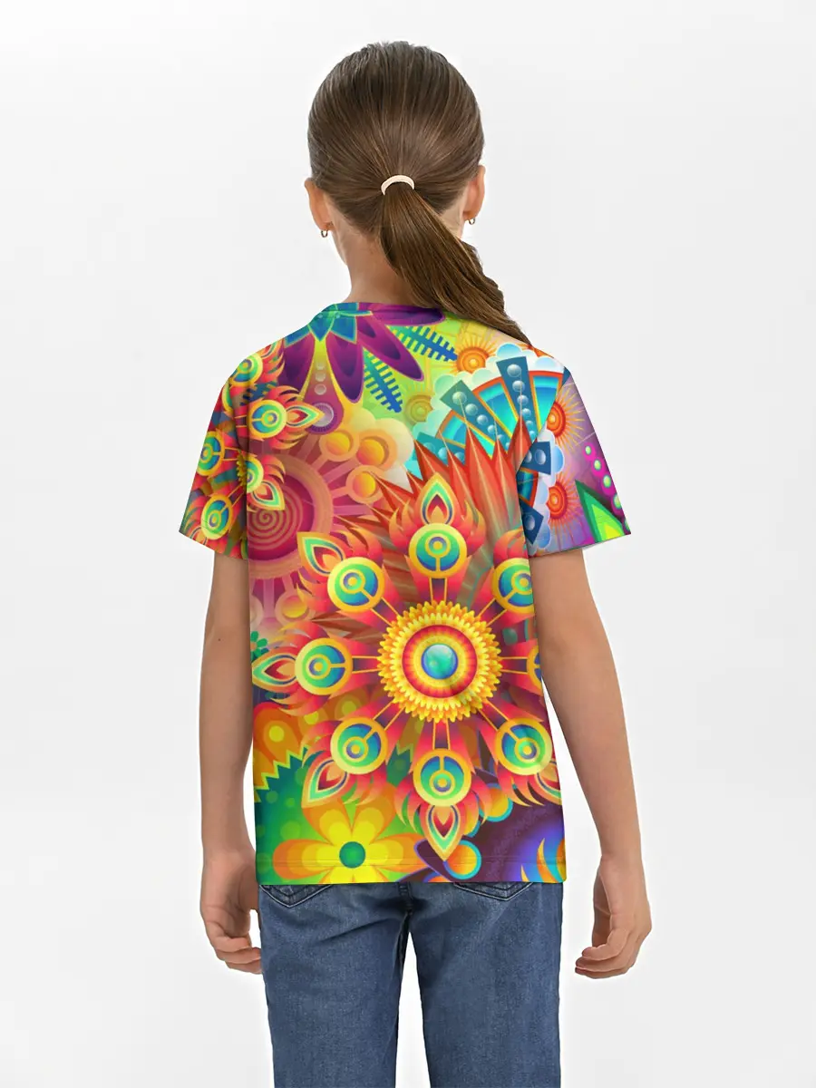 Детская базовая футболка / Психоделия | Яркая