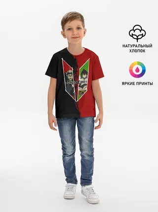 Детская базовая футболка / Аста | Юно Чёрный клевер