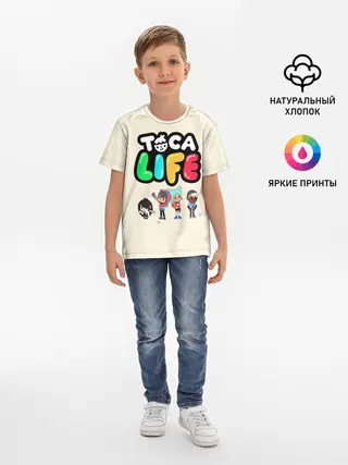 Детская базовая футболка / Toca Boca Рита, Зик, Нари, Леон
