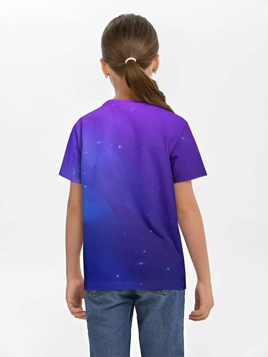 Детская базовая футболка / Retrowave Neon Horse