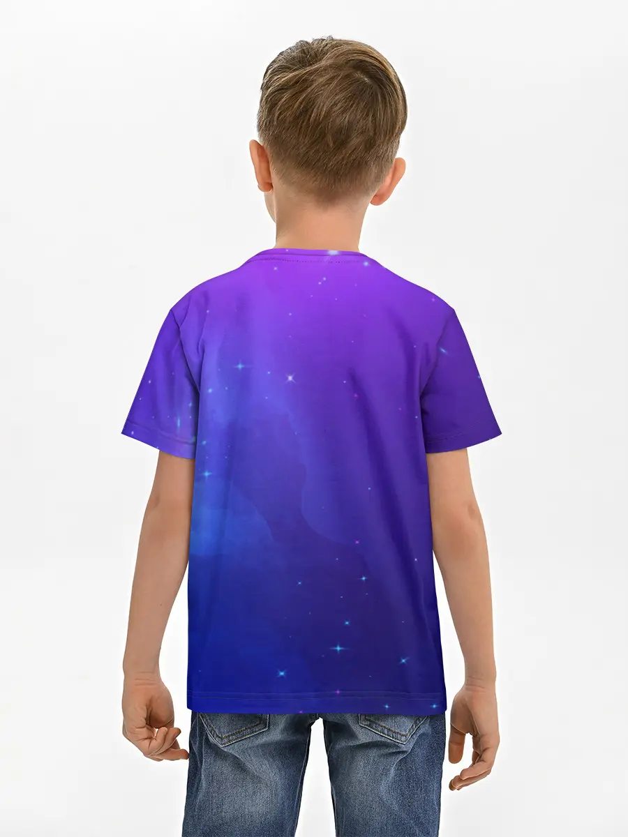 Детская базовая футболка / Retrowave Neon Horse