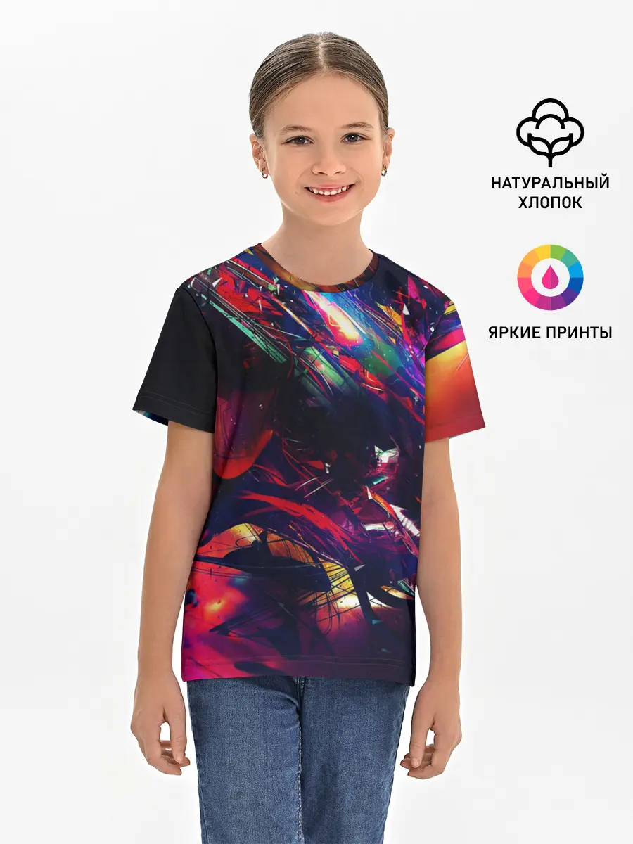 Детская базовая футболка / DIGITAL STRIPES