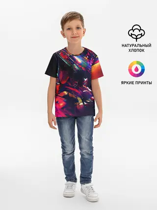 Детская базовая футболка / DIGITAL STRIPES