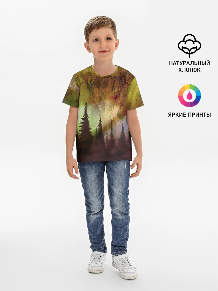 Детская базовая футболка / СТРАШНЫЙ ЛЕС