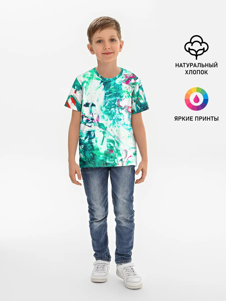 Детская базовая футболка / Берюза Морской