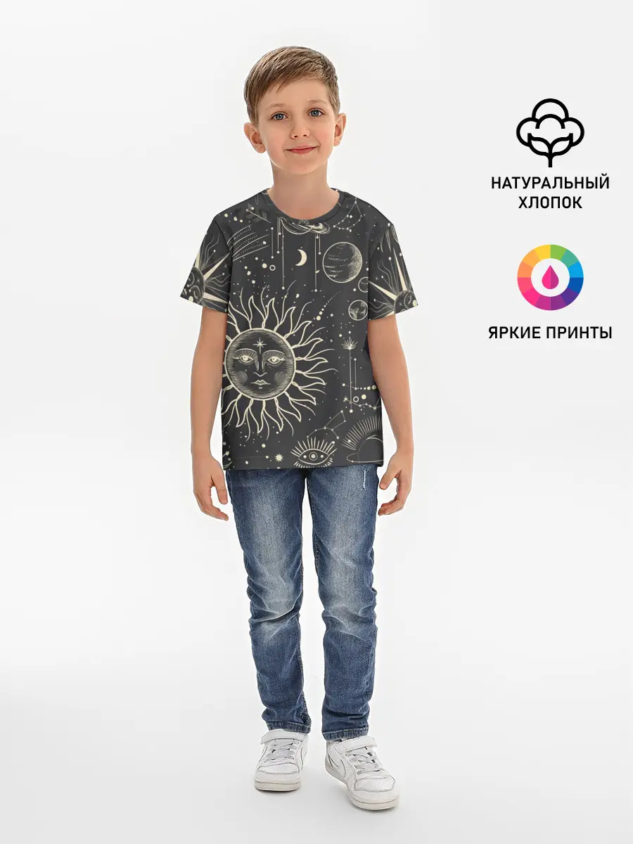 Детская базовая футболка / звездное небо