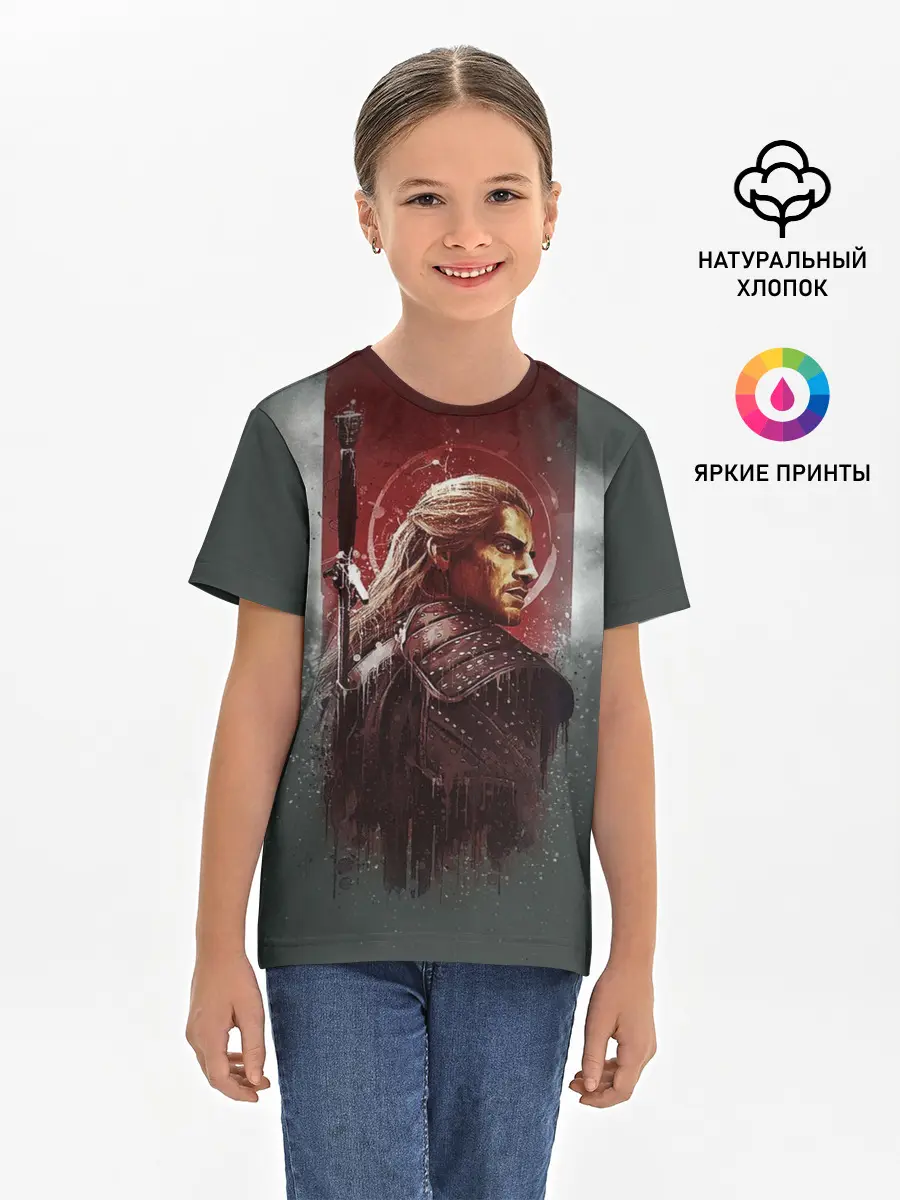 Детская базовая футболка / The Wticher 3D
