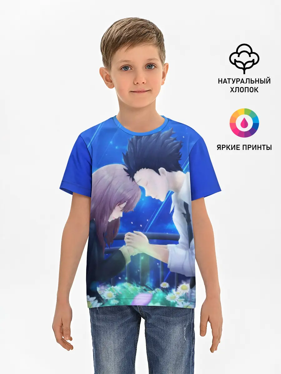 Детская базовая футболка / Сёко Нисимия и Шоя Ишида