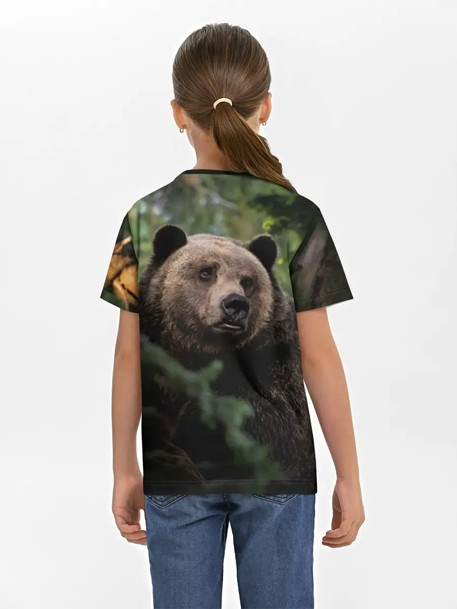 Детская базовая футболка / Медведь