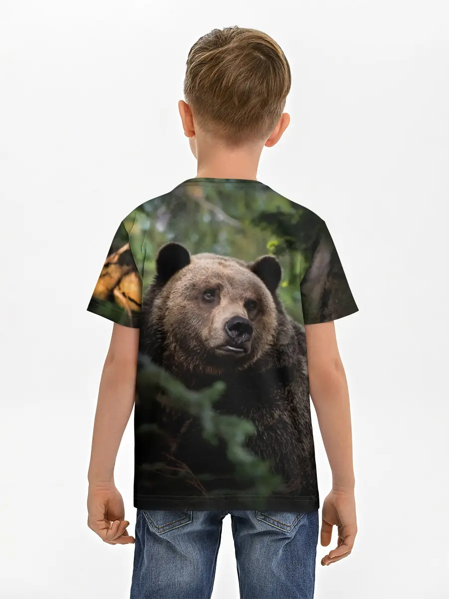 Детская базовая футболка / Медведь