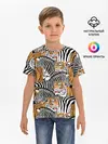 Детская базовая футболка / Тигры и зебры