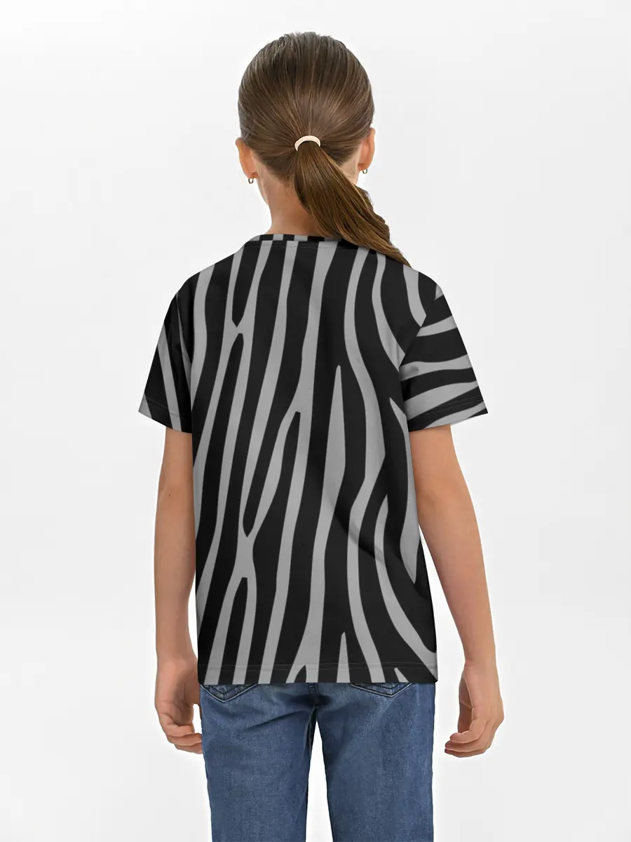 Детская базовая футболка / Zebra Camouflage