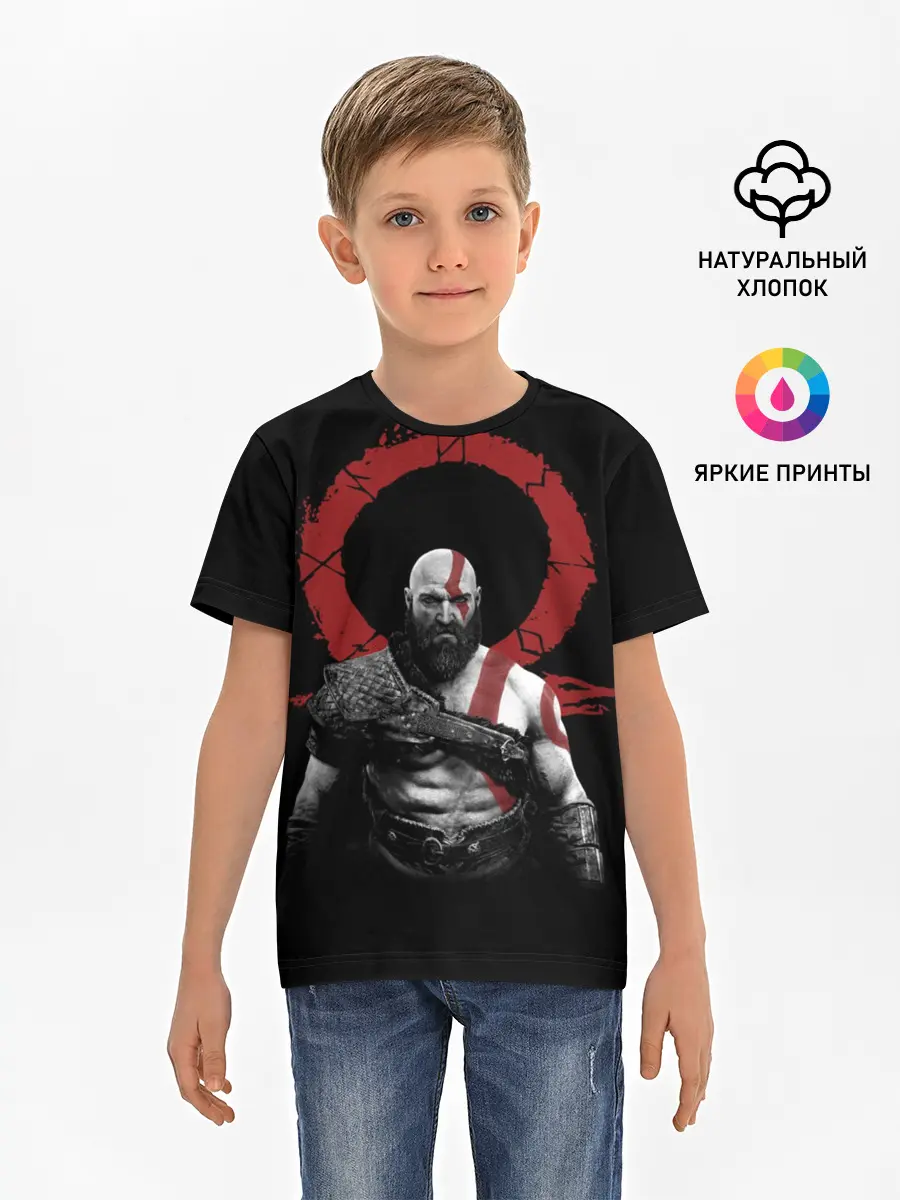 Детская базовая футболка / God of War 4