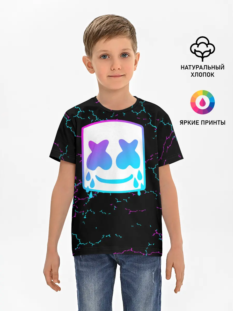 Детская базовая футболка / MARSHMELLO NEON | МАРШМЕЛЛО НЕОН.