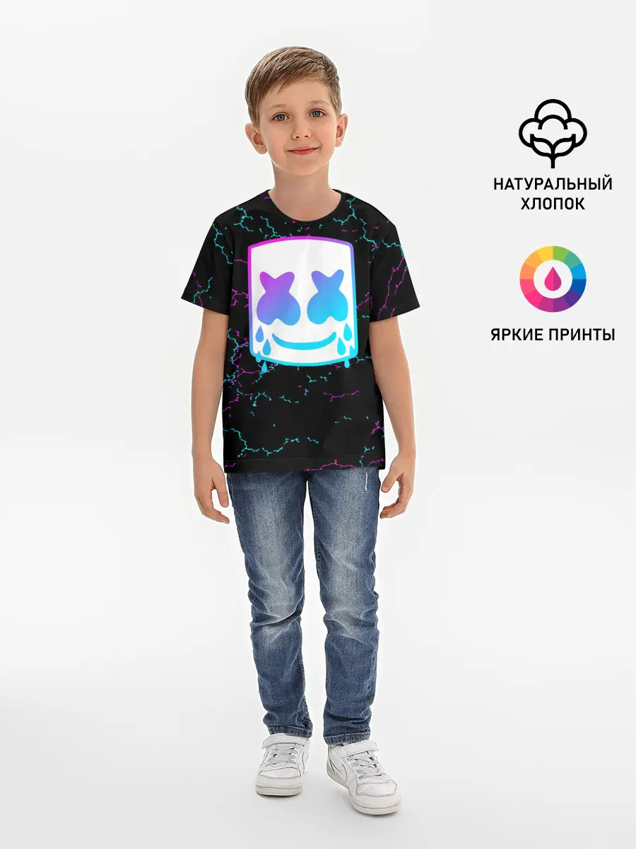 Детская базовая футболка / MARSHMELLO NEON | МАРШМЕЛЛО НЕОН.