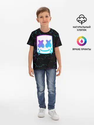 Детская базовая футболка / MARSHMELLO NEON | МАРШМЕЛЛО НЕОН.