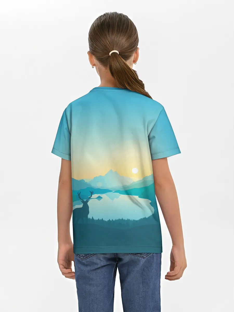 Детская базовая футболка / Векторная природа