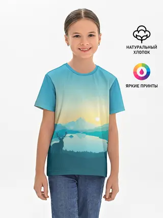 Детская базовая футболка / Векторная природа