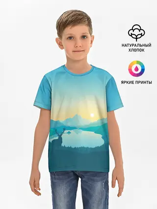 Детская базовая футболка / Векторная природа