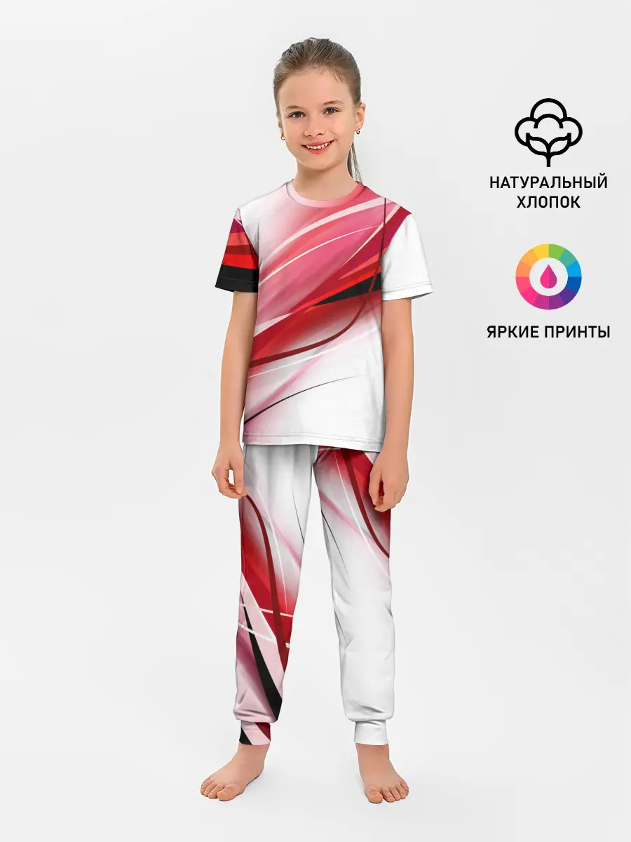 Детская пижама с брюками / Красная линия