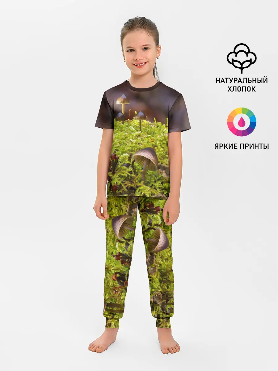Детская пижама с брюками / Мох
