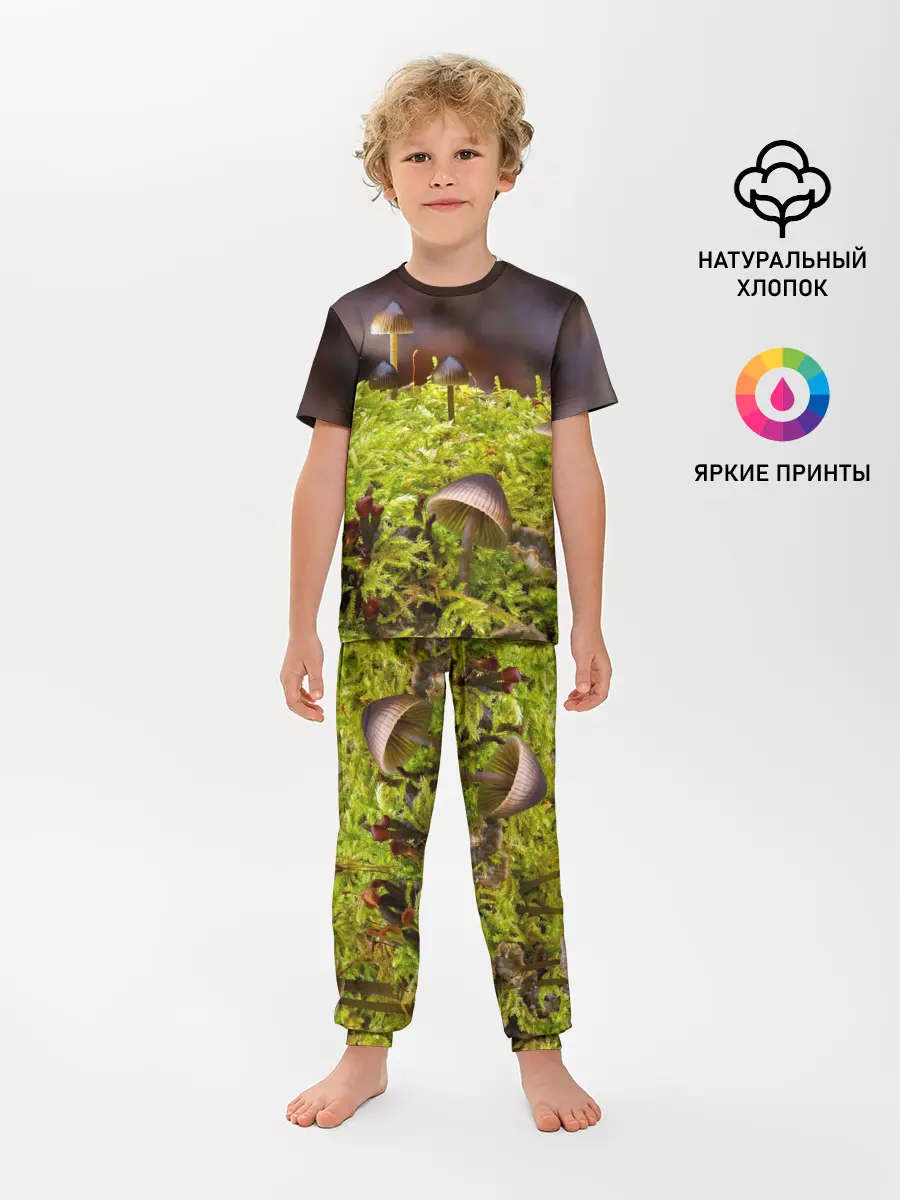 Детская пижама с брюками / Мох