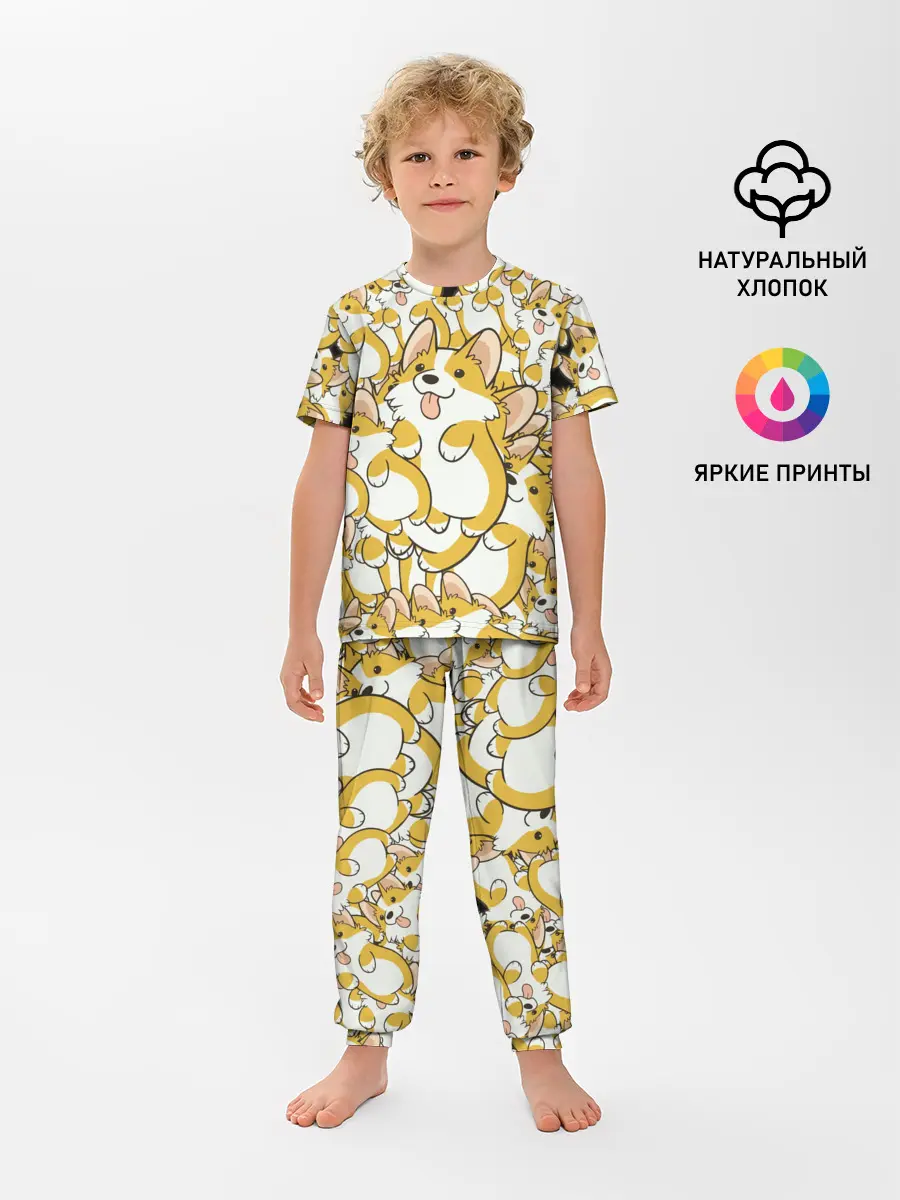 Детская пижама с брюками / Корги