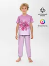 Детская пижама с брюками / розовая ромашка
