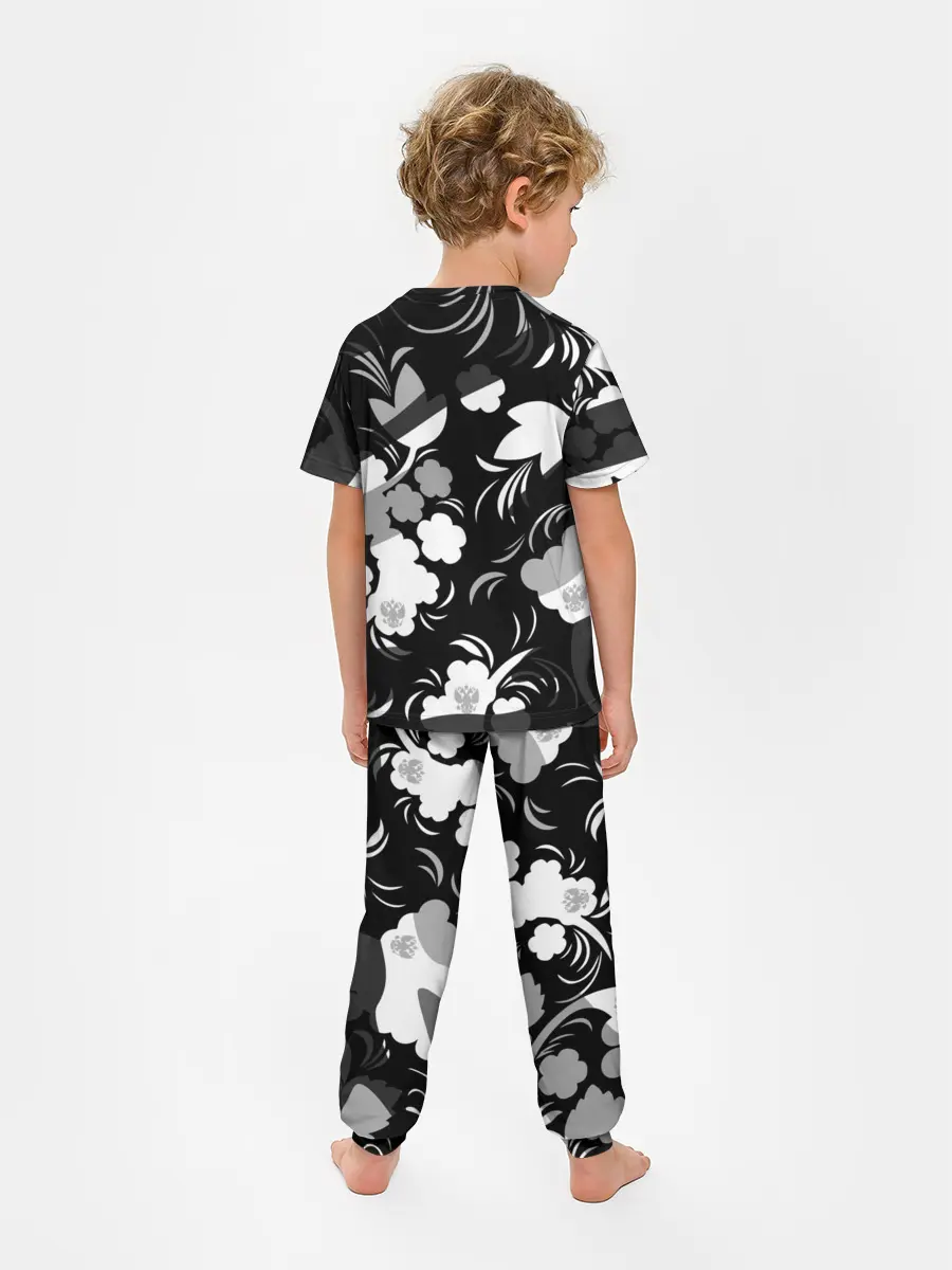 Детская пижама с брюками / Russia | Камуфляж белый