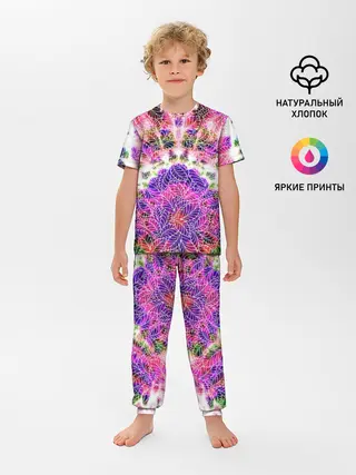 Детская пижама с брюками / Тай-дай