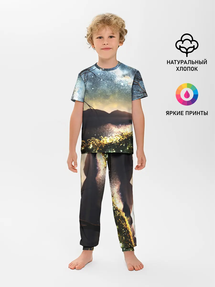 Детская пижама с брюками / Ночь в горах
