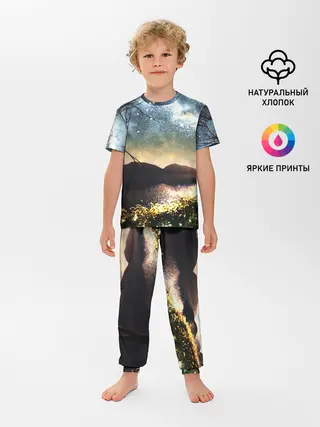 Детская пижама с брюками / Ночь в горах