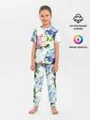 Детская пижама с брюками / Акварель, гортензии