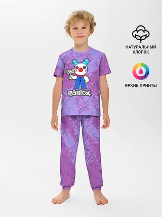 Детская пижама с брюками / Свинка Пигги из Roblox