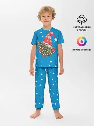 Детская пижама с брюками / Новогодний гном