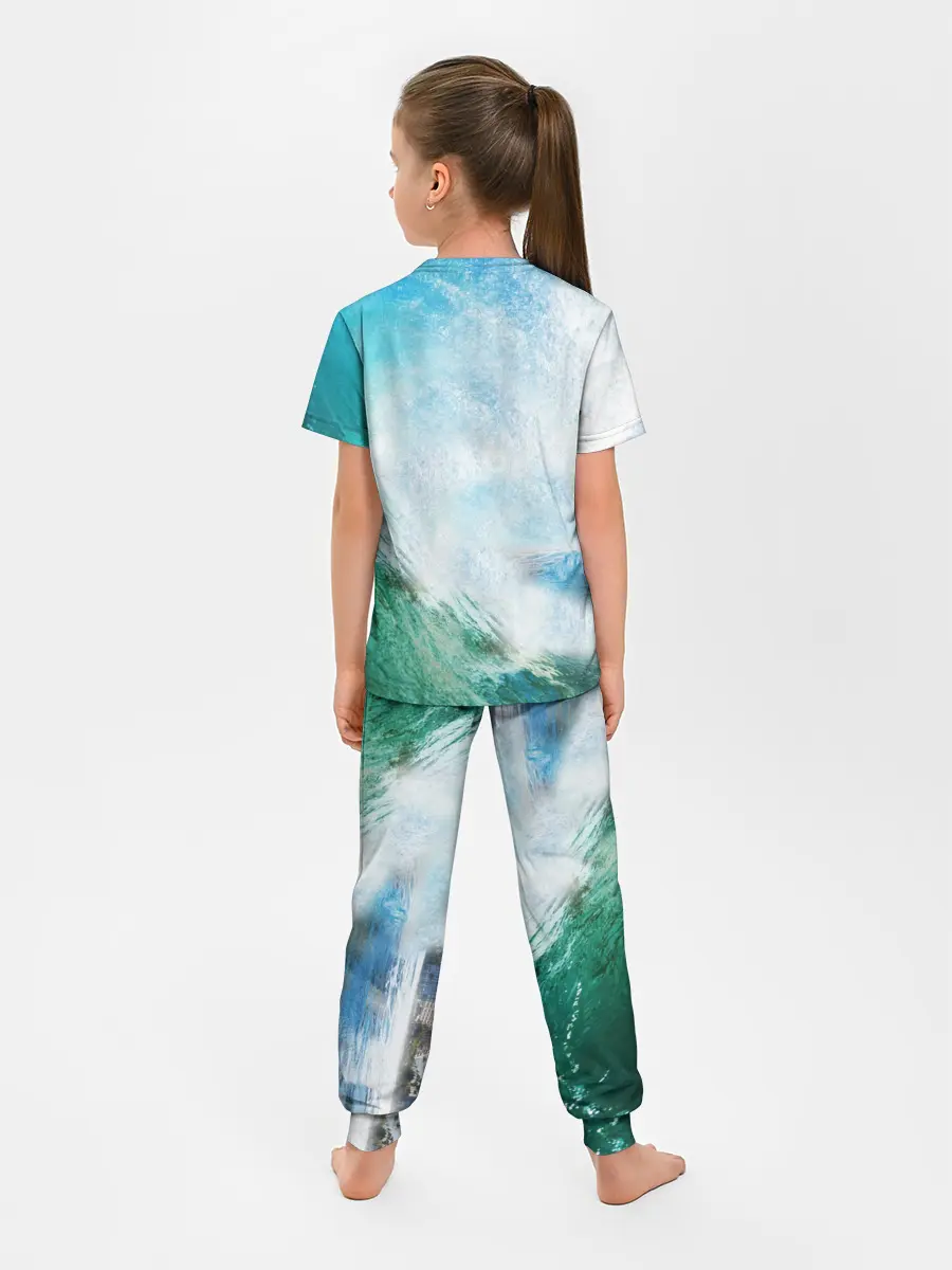Детская пижама с брюками / Волны | Океан